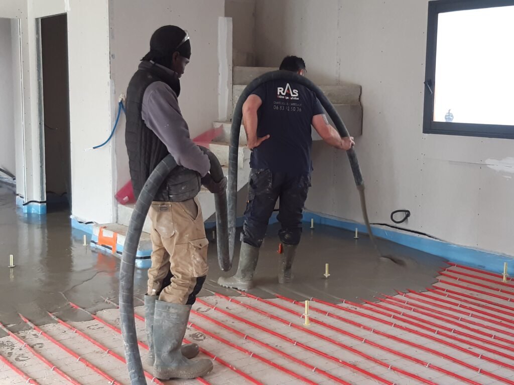 Coulage chape liquide à Saint-Étienne